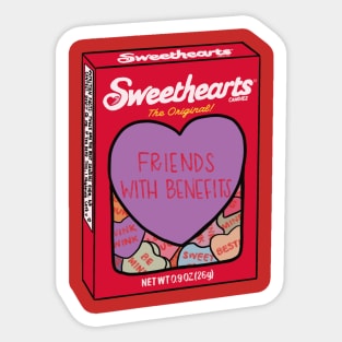 Friends With Benefits Conversation Heart Sticker